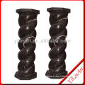 Black Spiral Column Stone Carving Sculpture YL-L096